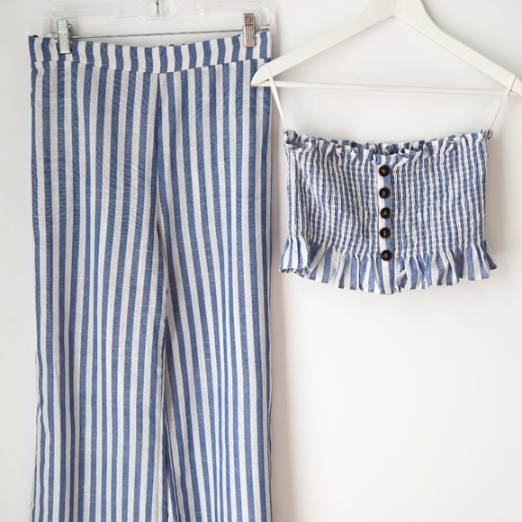 SHEIN 2-Piece Tube Top & Wide Leg Pants - Size Large - NWOT - Picture 1 of 7